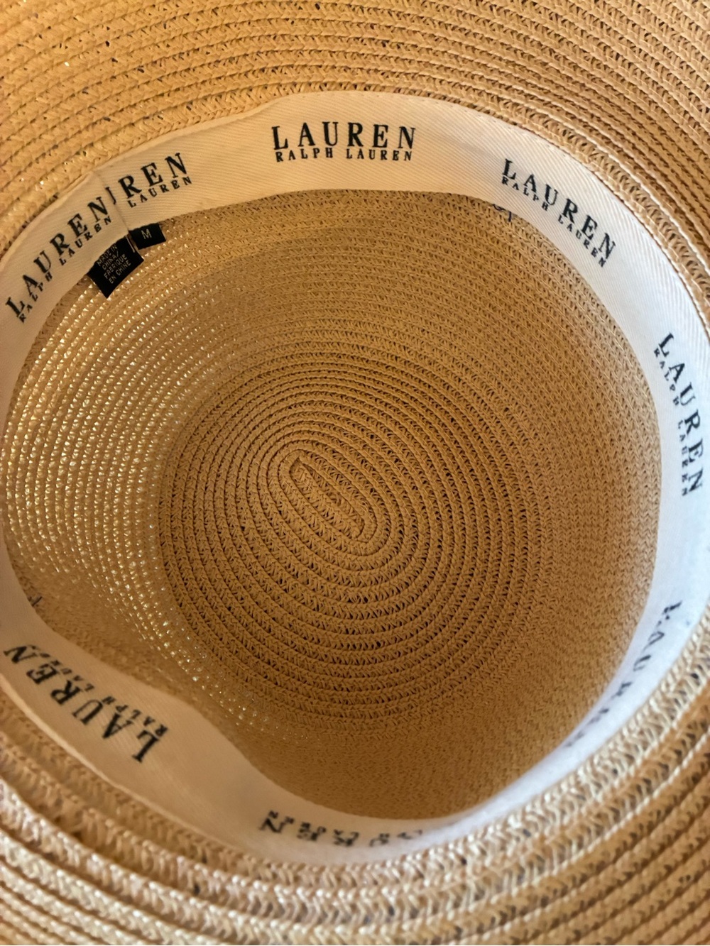 Ralph Lauren NEW NO TAG, Women’s Straw travel sun hat. Size Medium. CLASSY! - Picture 7 of 8